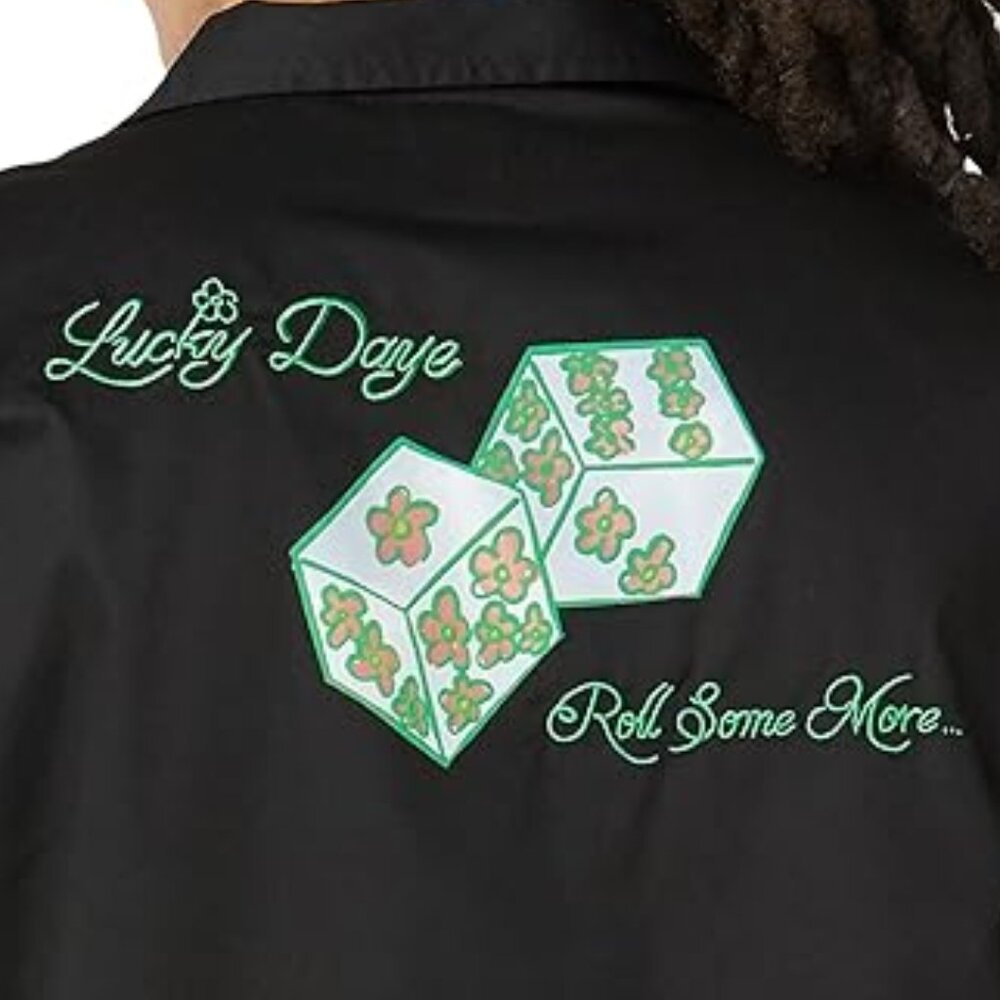 LUCKY DAYE "Roll Some More" Button-up Bowling-Style shirt 🍀 NEW!!! - Picture 10 of 13